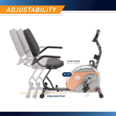 Home Fitness Exercise Bike with Adjustable Magnetic Resistance