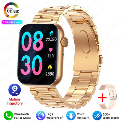 2025 Smartwatch 1.9" HD – Bluetooth Call, Heart Rate, Waterproof Fitness Watch