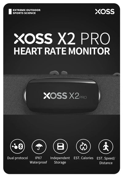 XOSS X2 Pro Heart Rate Monitor Sensor Rechargeable