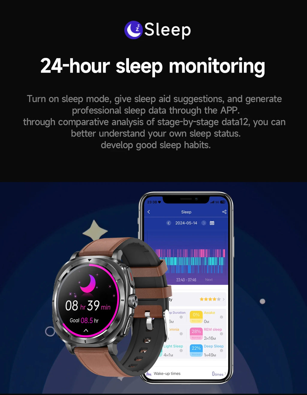 Xiaomi 2025 Health Smartwatch with ECG+PPG & Body Analysis