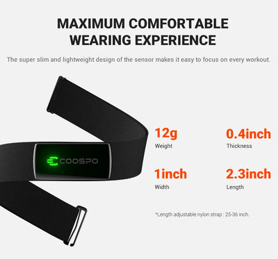 COOSPO H9Z Rechargeable Heart Rate Monitor Chest Strap