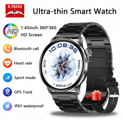 Ultra-thin Luxury Smartwatch Woman GPS Motion Trajectory Bluetooth Call Health Dynamic Island Waterproof Smart Watch Android IOS