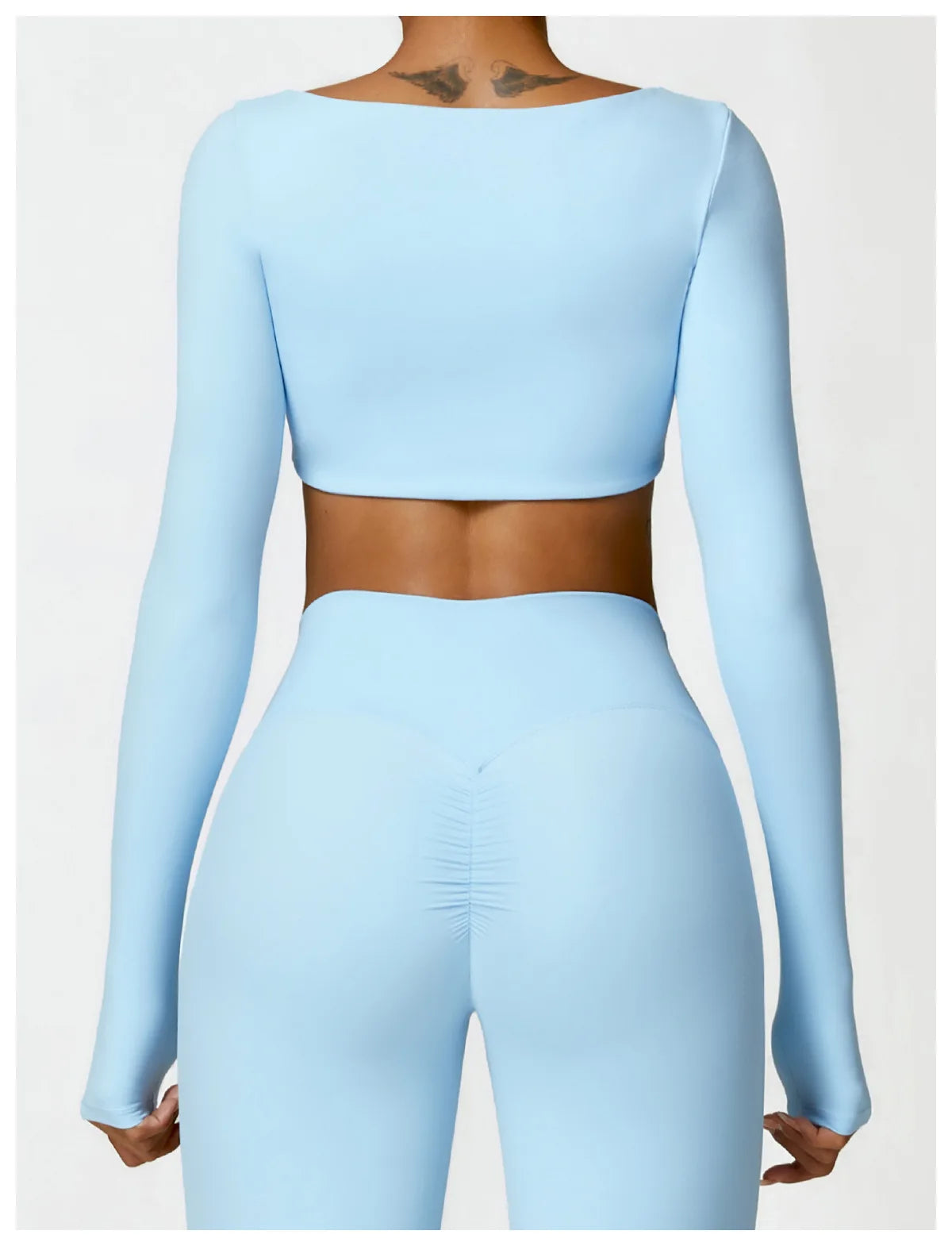 Hearuisavy Women’s Quick-Dry Sports Crop Top – Long Sleeve