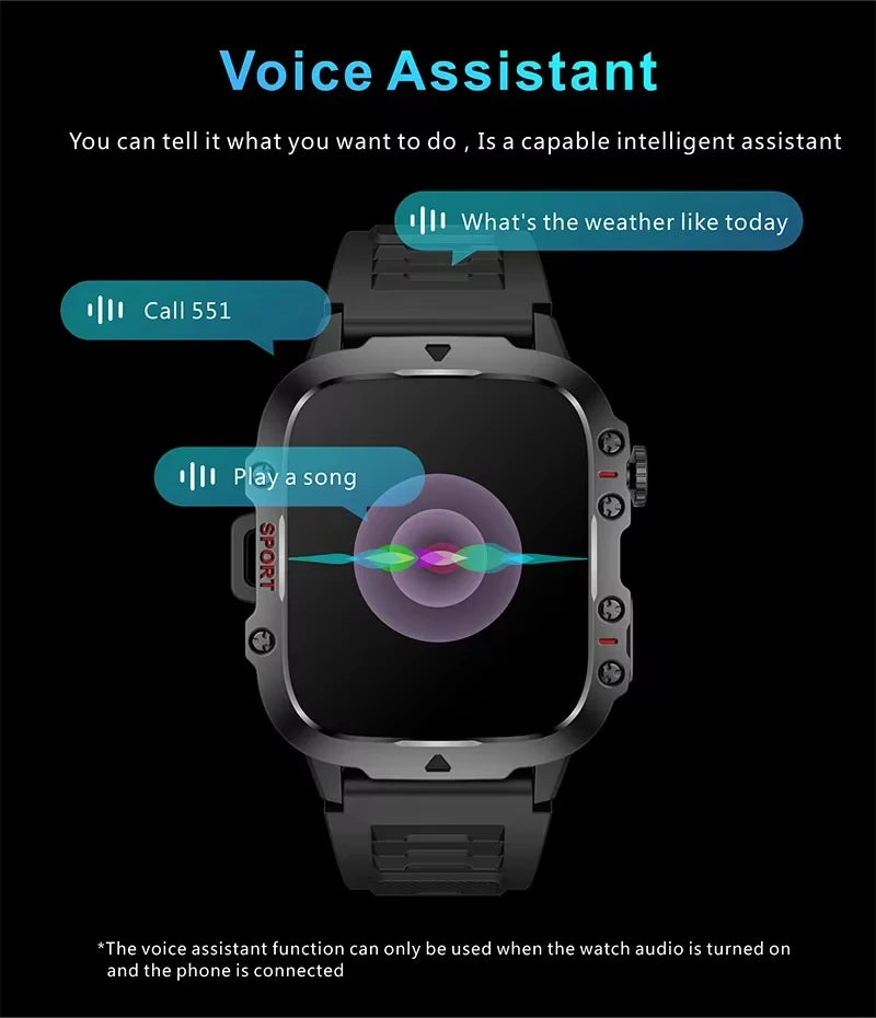 AXASFIT Smartwatch – 2.01" HD Screen with Bluetooth Call