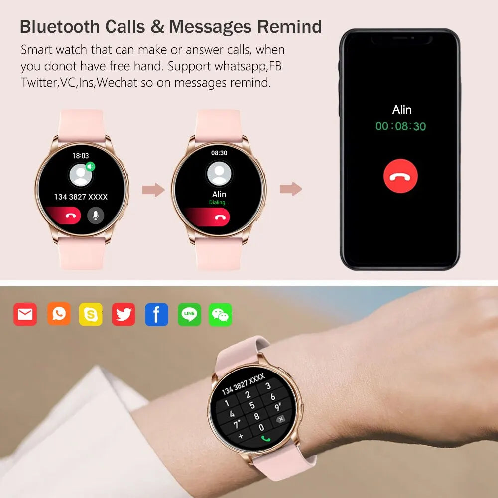 Men’s Smartwatch Y22 – Custom Dial, Fitness Tracker, Heart Rate Monitor