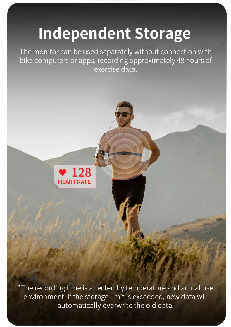 XOSS X2 Pro Heart Rate Monitor Sensor Rechargeable