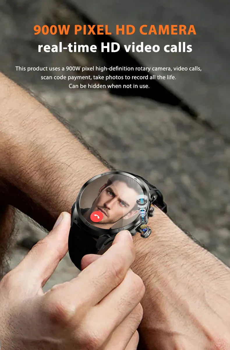 H19 Smartwatch Android 10.0 with 190° Camera & 1.95" AMOLED