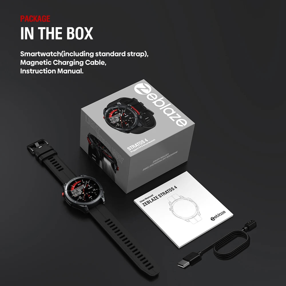 Zeblaze Stratos 4 GPS Smartwatch 2025 AMOLED