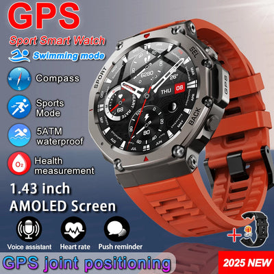 T-Rex 3 Ultra GPS Smart Watch 5 ATM Waterproof Built-in Dual-band GNSS Compass Military Sport Smartwatch Men 2025 New For Xiaomi