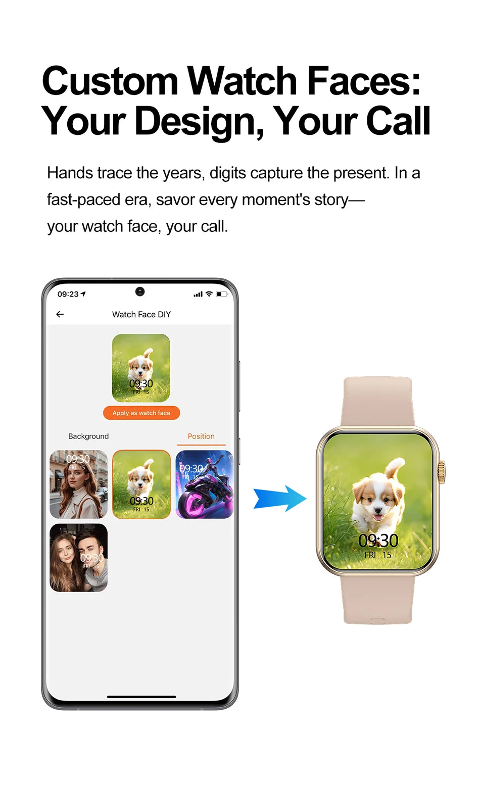 2025 Smartwatch 1.9" HD – Bluetooth Call, Heart Rate, Waterproof Fitness Watch