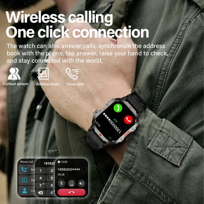 AXASFIT Smartwatch – 2.01" HD Screen with Bluetooth Call