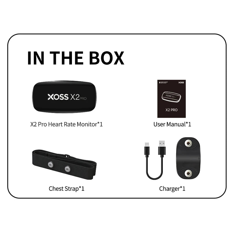 XOSS X2 Pro Heart Rate Monitor Sensor Rechargeable